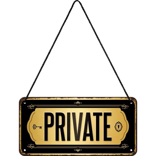 Private - Nostalgic-Art Hanging Sign - 10 x 20cm