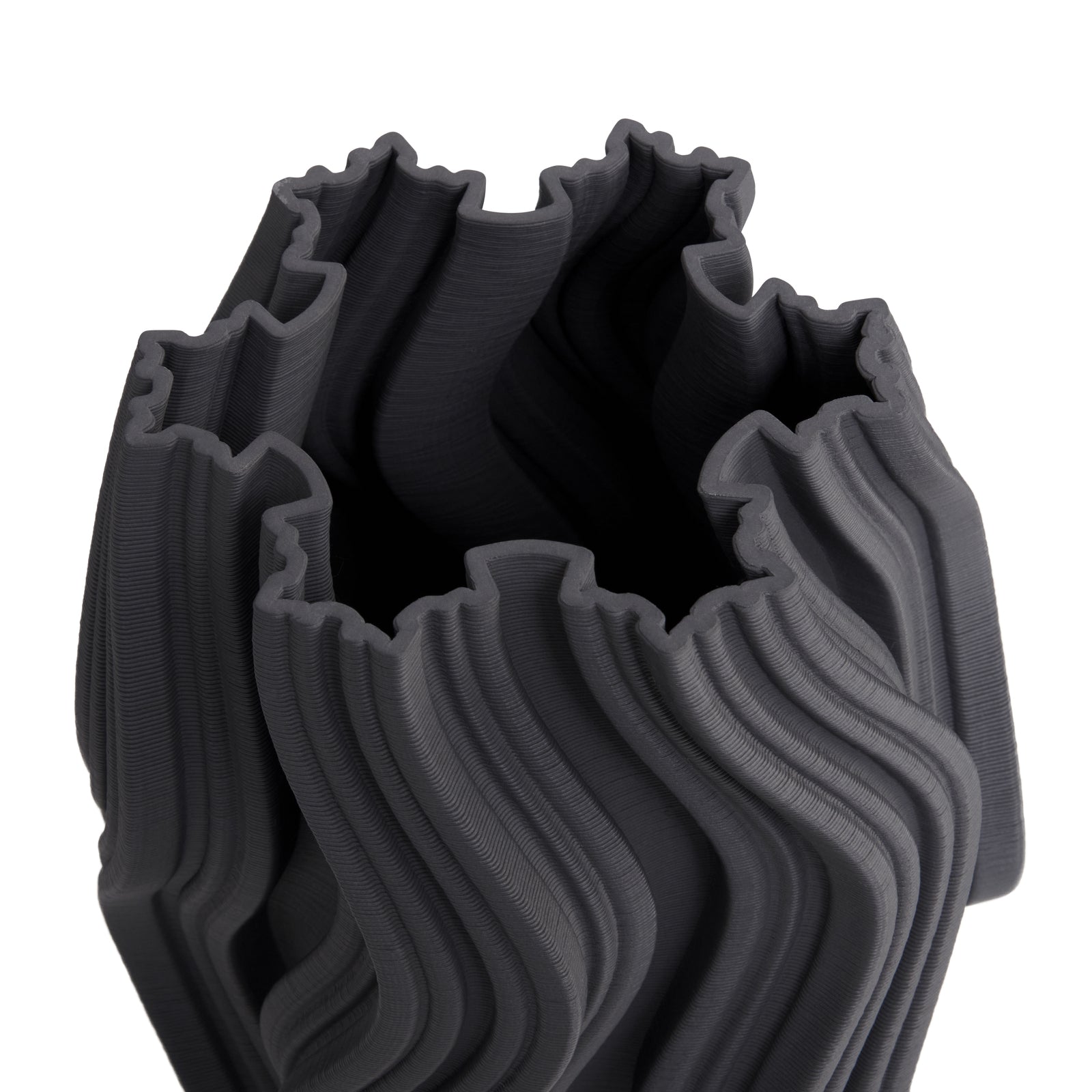 Pure Elegance Ceramic Vase  30cms - Charcoal