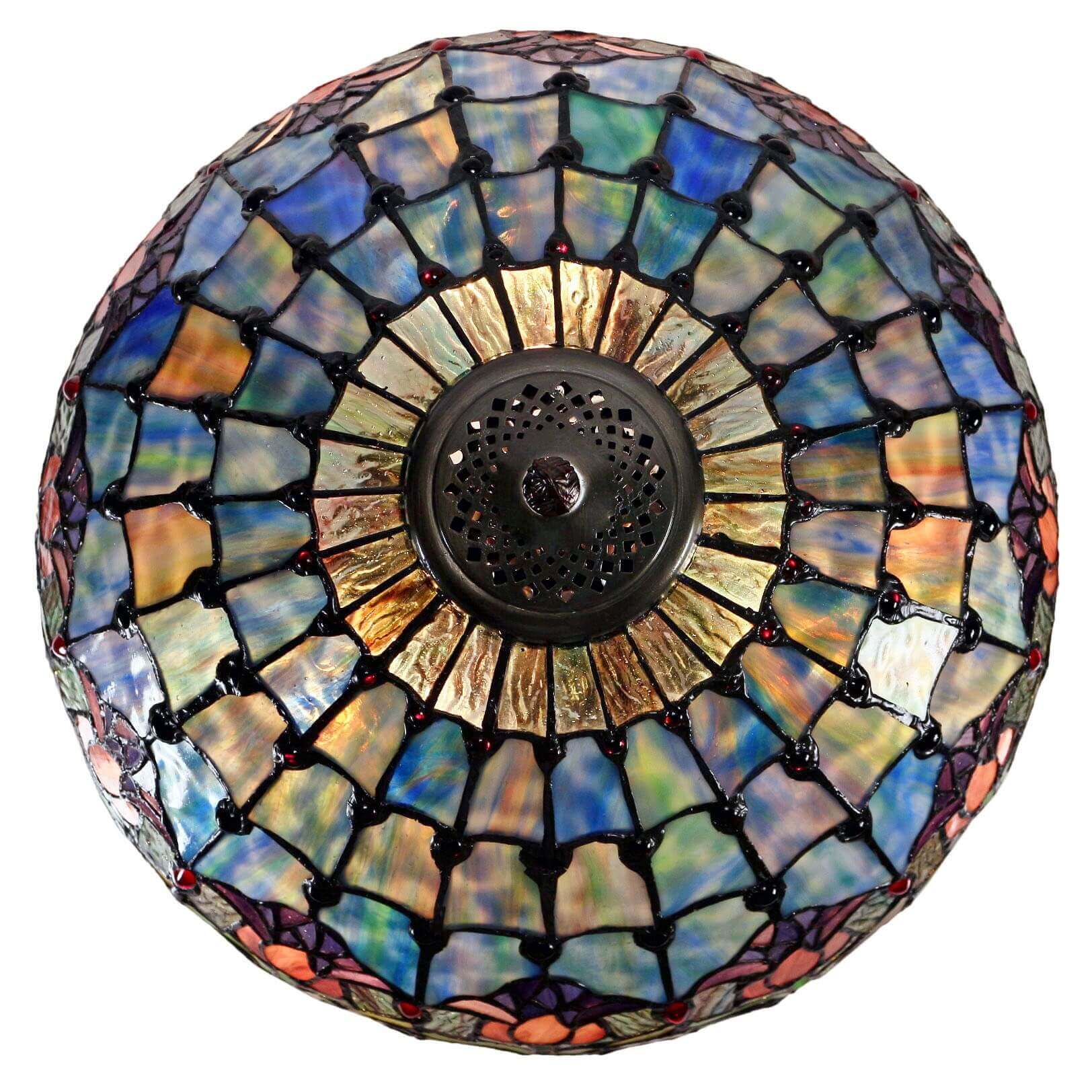 Purple Tulip Tiffany Stained Glass Table Lamp (Available in 2 Sizes)