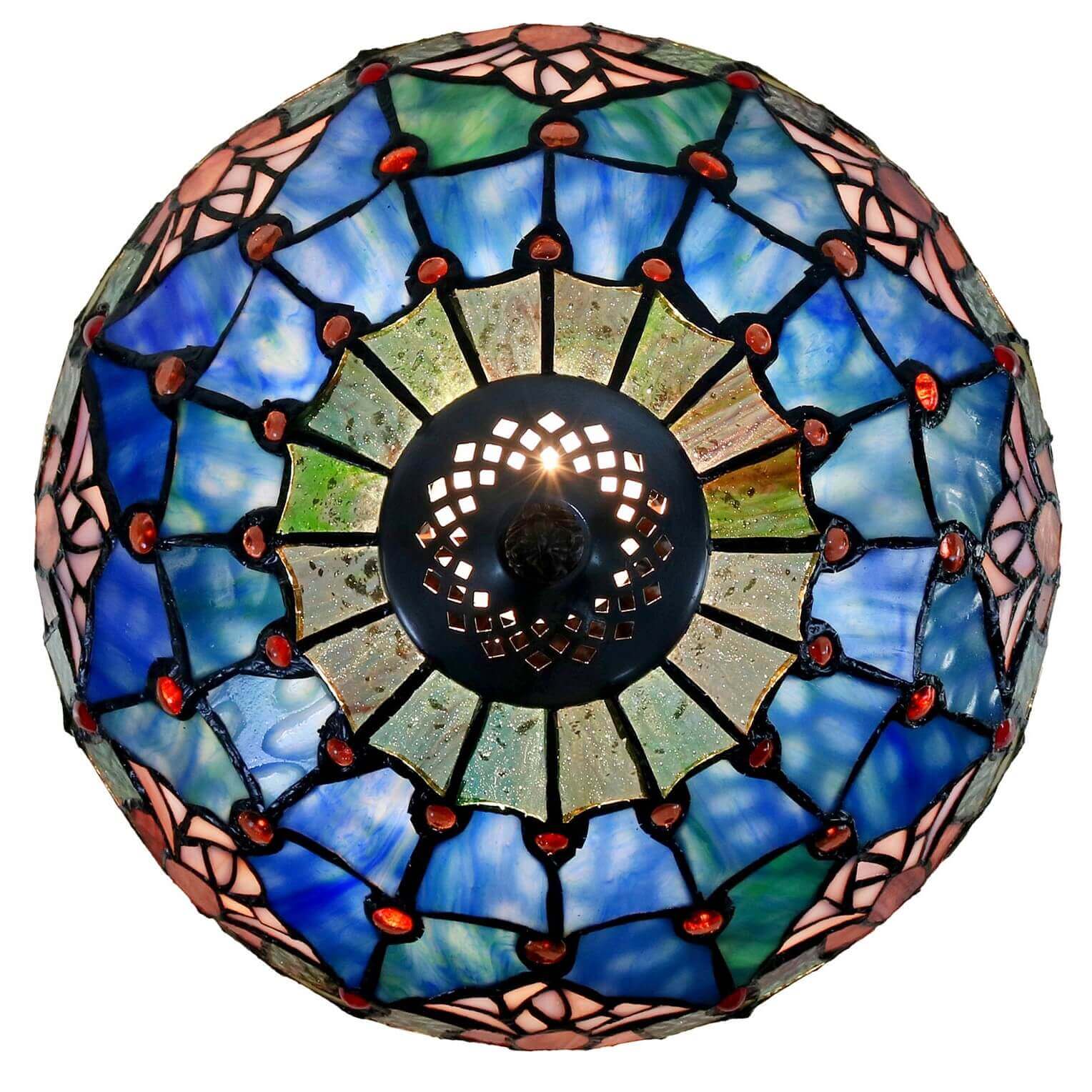 Purple Tulip Tiffany Stained Glass Table Lamp (Available in 2 Sizes)