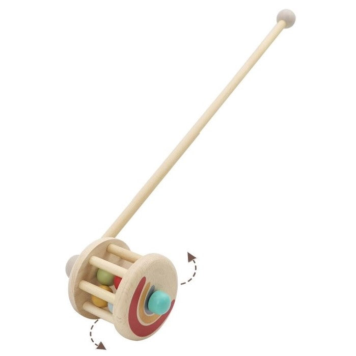 Push Along Wooden Rolling Balls Tumbler