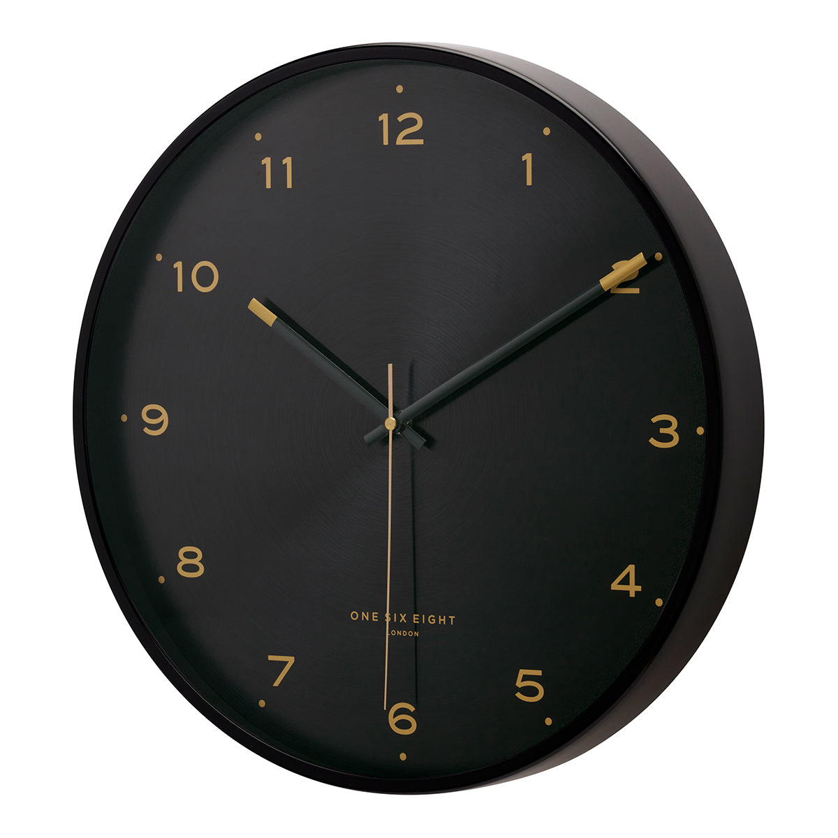 Quantum Quest Round Wall Clock 30cms - Black