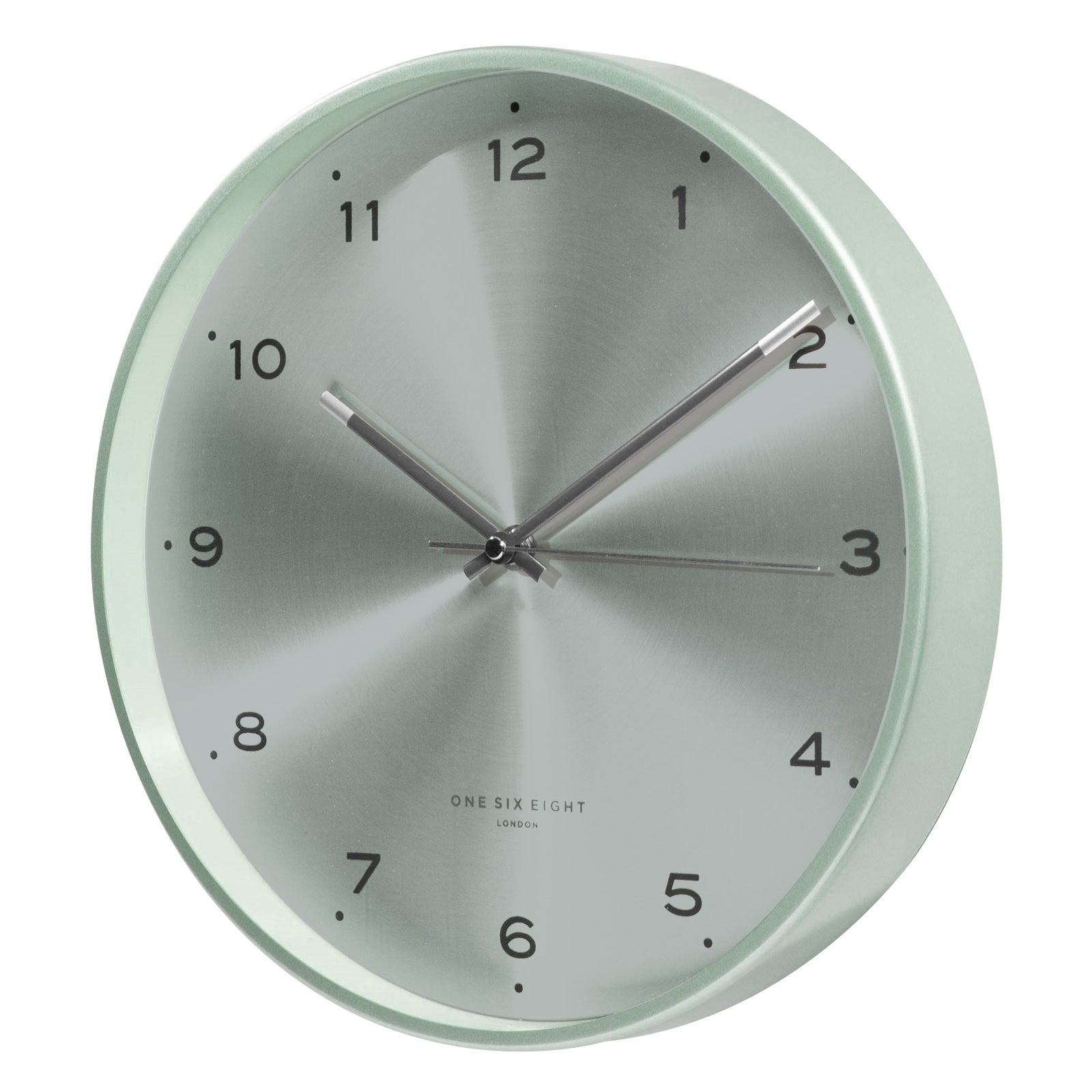 Quantum Quest Round Wall Clock 30cms - Sage Green