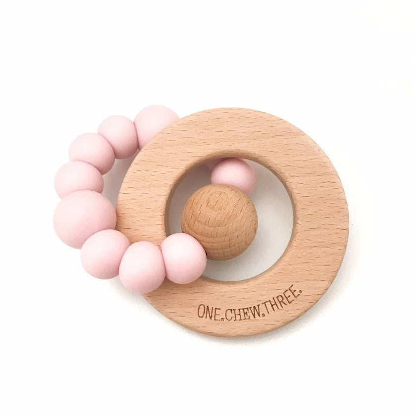 Personalised Radiance Silicone and Wood Teether (Available in 9 Colors)