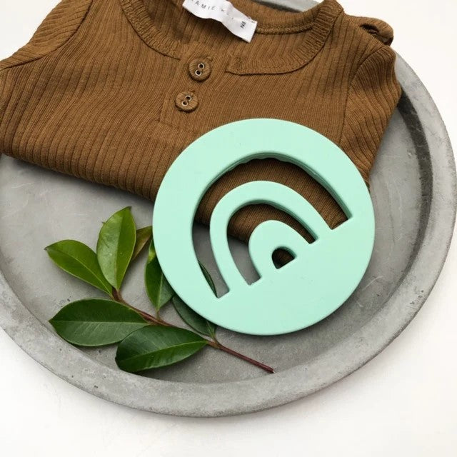 Rainbow Silicone Teething Disc (Available in 2 Colours)