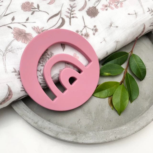 Rainbow Silicone Teething Disc (Available in 2 Colours)