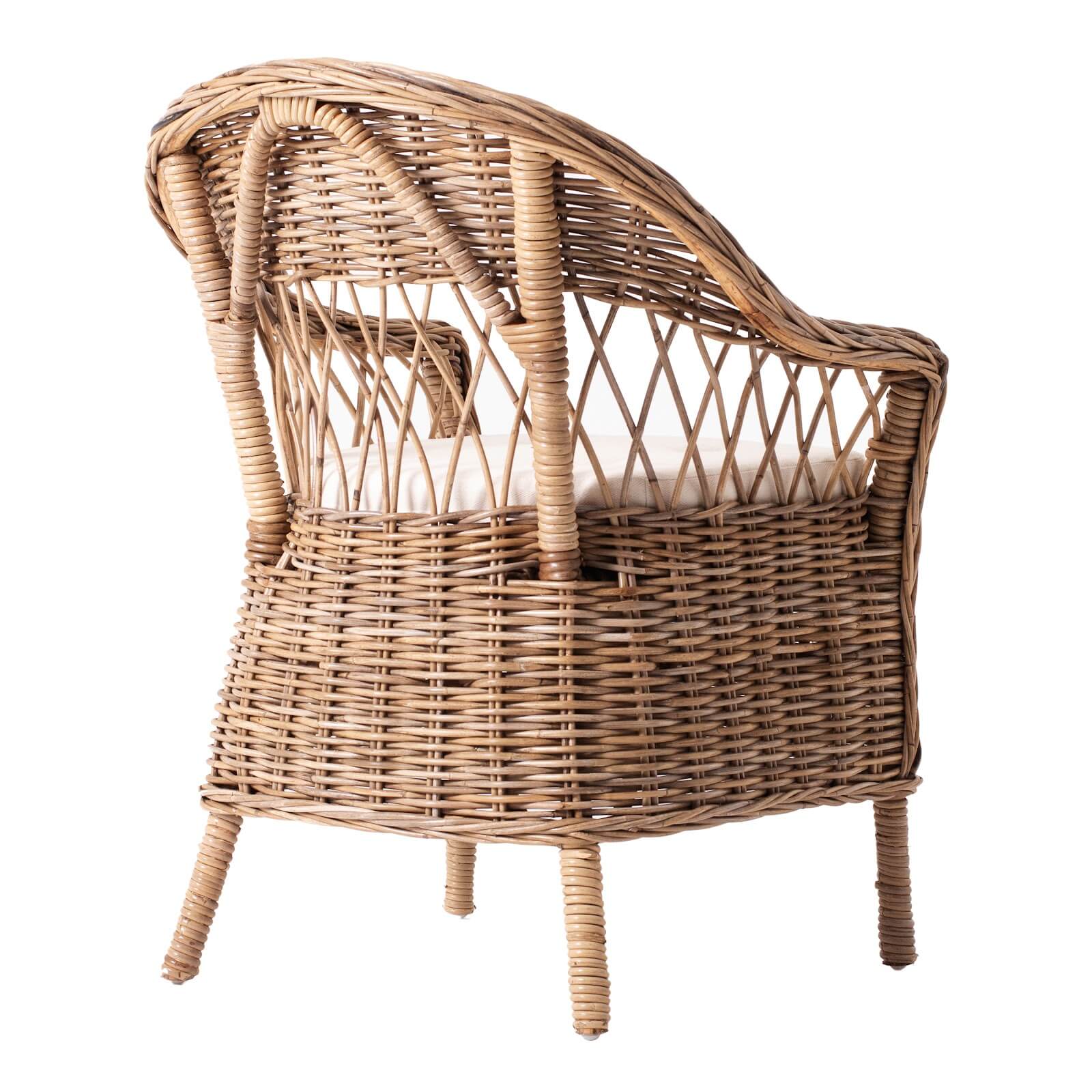 Rattan Haven Cove-Backed Lounge Armchair Set of 2