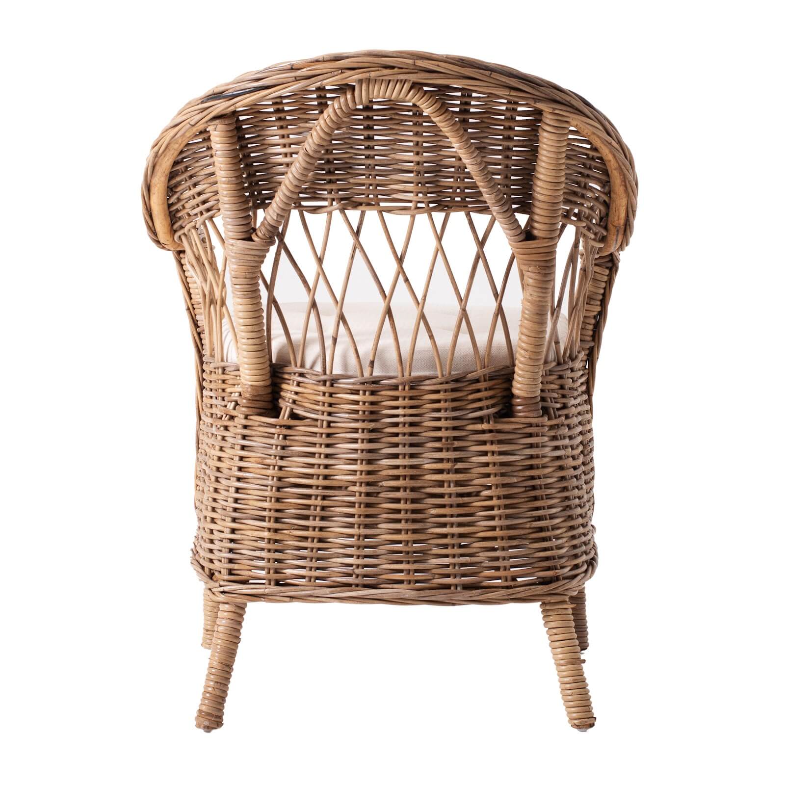 Rattan Haven Cove-Backed Lounge Armchair Set of 2