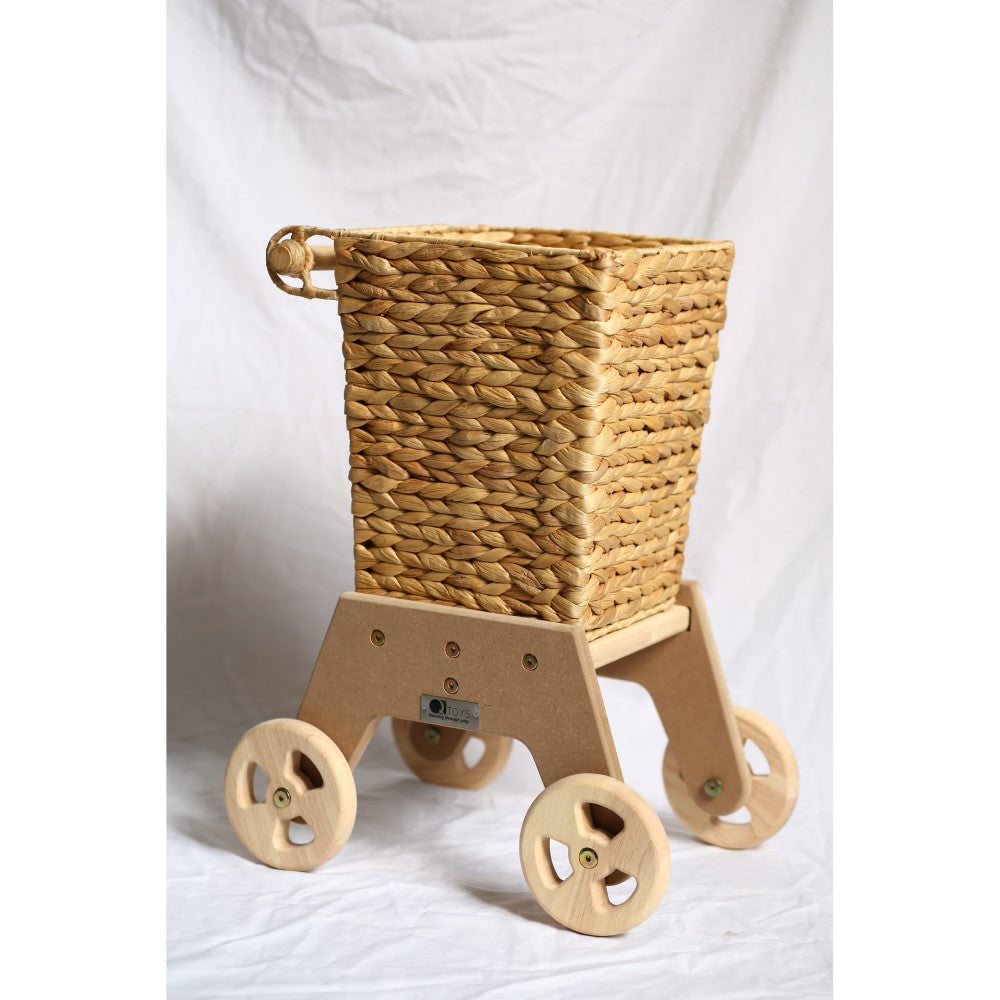 Rattan Kids Wicker Shopping Trolley
