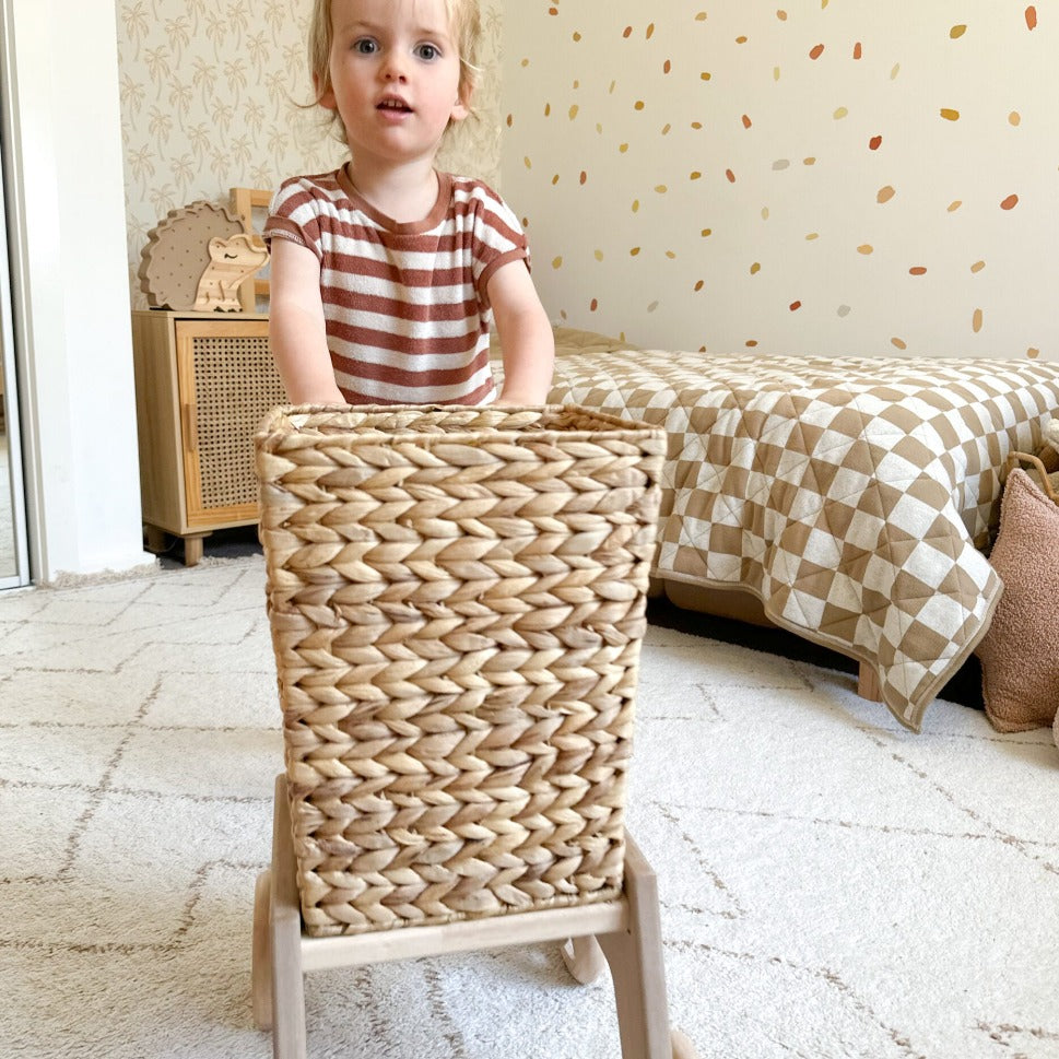 Rattan Kids Wicker Shopping Trolley