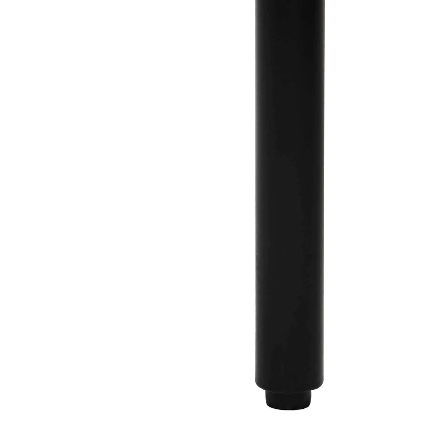 Rattan Metal Side Table 52cms - Black & Natural