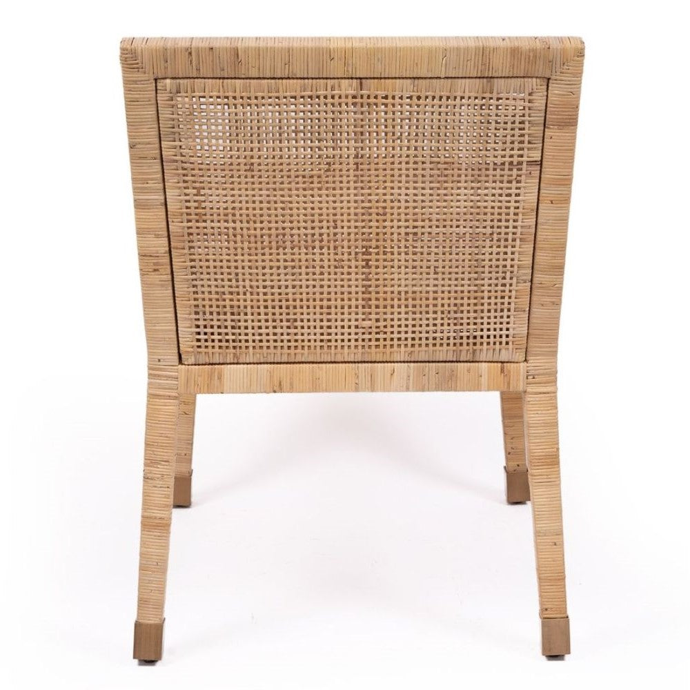 Rattan Coastal Accent Dining Armchair