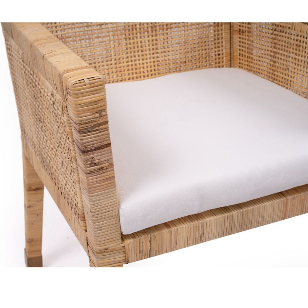 Rattan Coastal Accent Dining Armchair