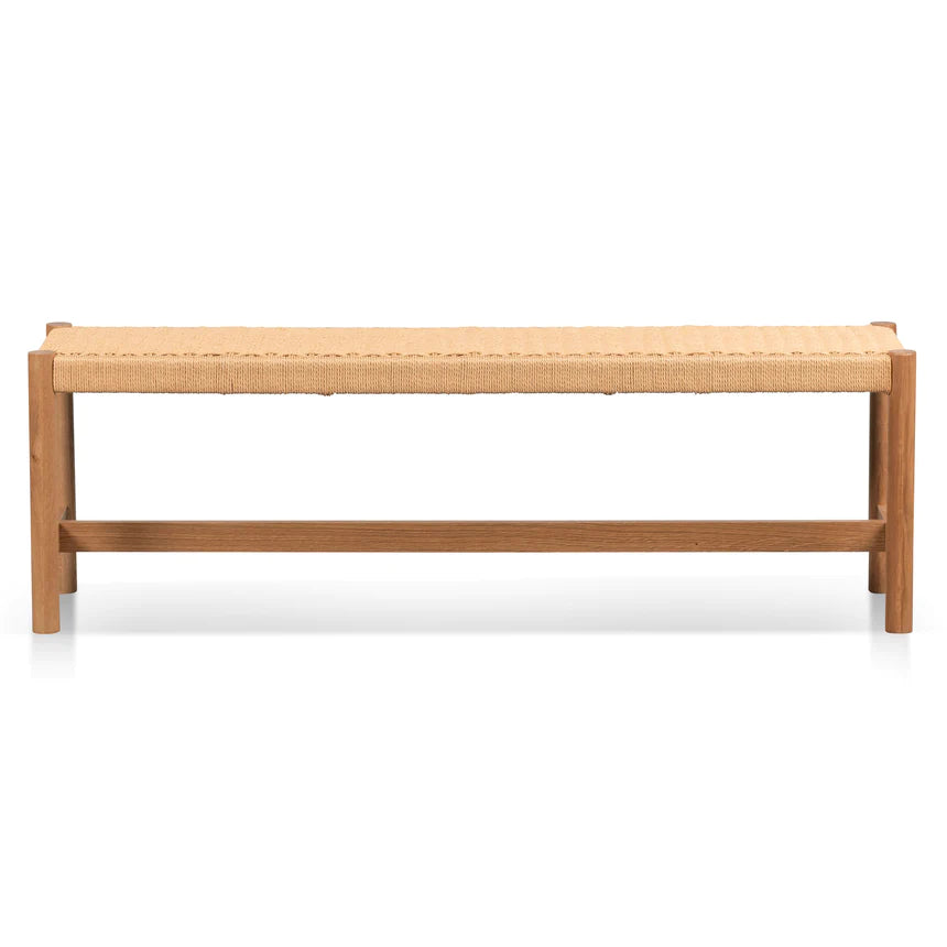 Rattan Woven Dining Benches 140cms - Natural
