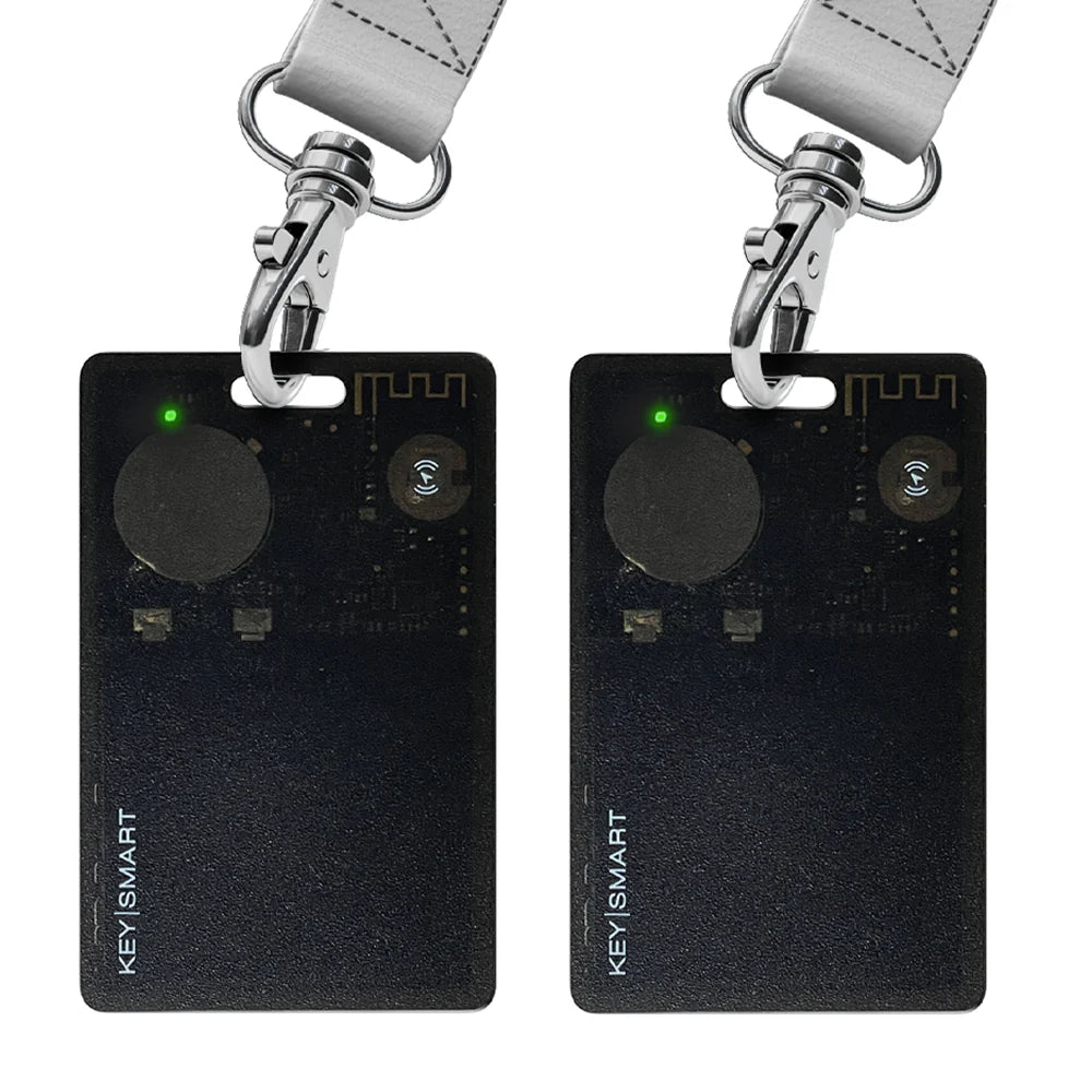 Rechargeable Thin Wallet Tracker Smart Card Clear Smoke - Pack of 2