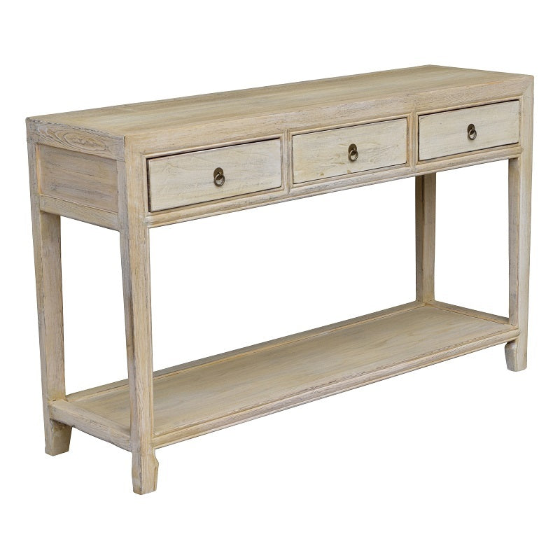 Reclaimed Elm Wood Console Table