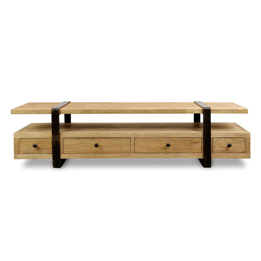 Reclaimed Lowline TV Unit 180cms - Natural
