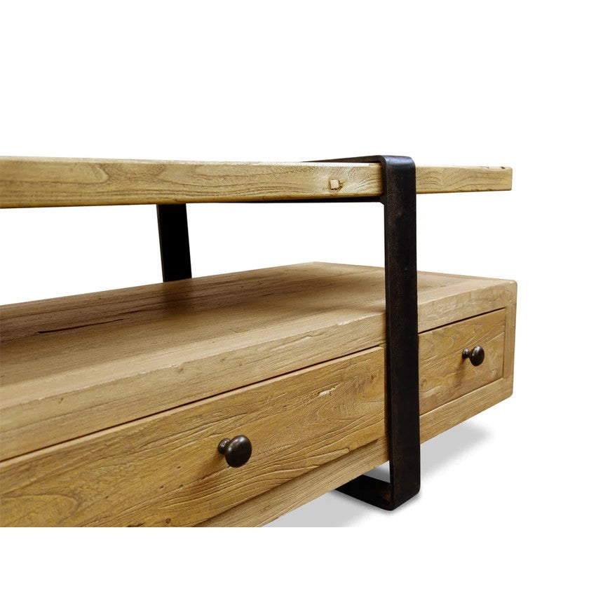 Reclaimed Lowline TV Unit 180cms - Natural
