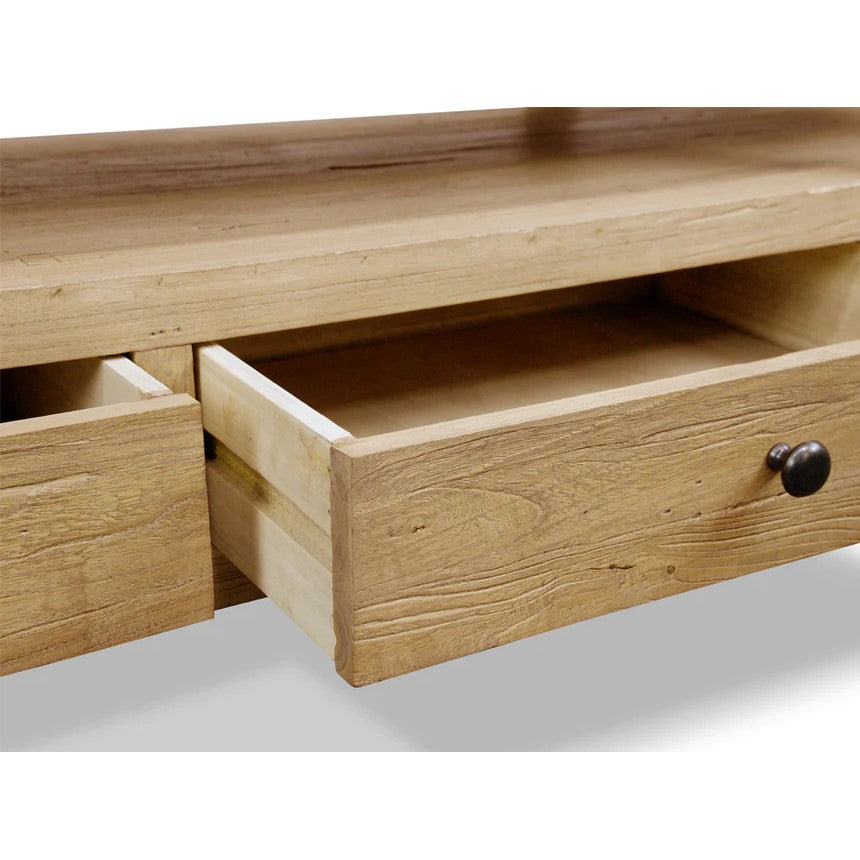 Reclaimed Lowline TV Unit 180cms - Natural