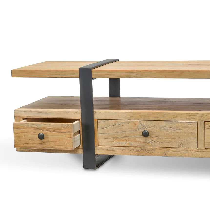 Reclaimed Lowline TV Unit 220cms - Natural