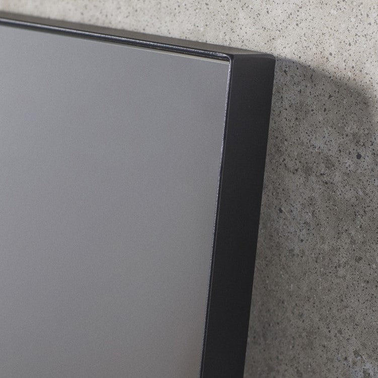 Minimalist Elegance Metal Frame Mirror Black 90cms