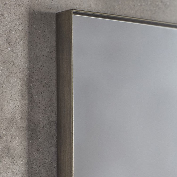 Minimalist Elegance Metal Frame Mirror Bronze 90cms