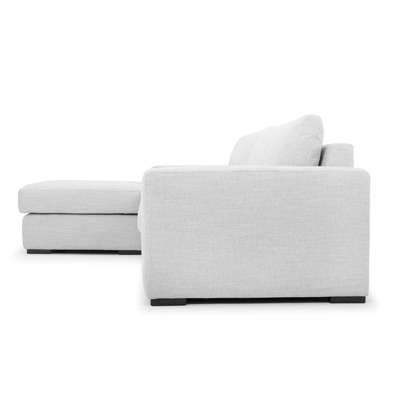 Refined Interior 3-Seater Sofa with Chaise - Light Texture Grey