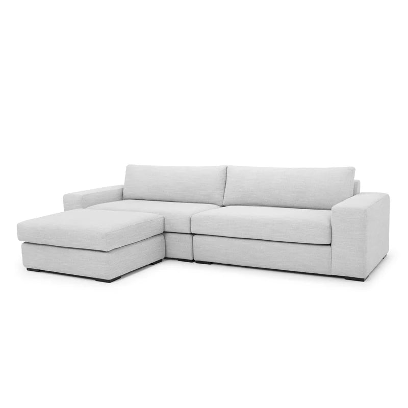 Refined Interior 3-Seater Sofa with Chaise - Light Texture Grey
