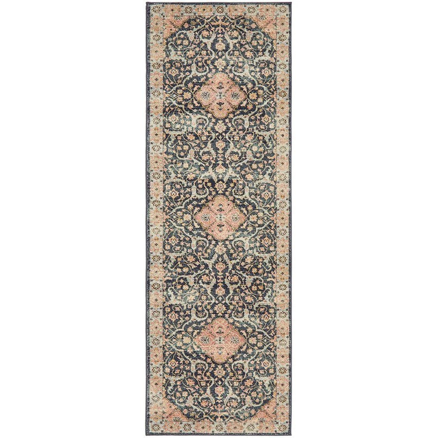 Refined Textured Legacy Midnight Round Rug - 500 x 80cms