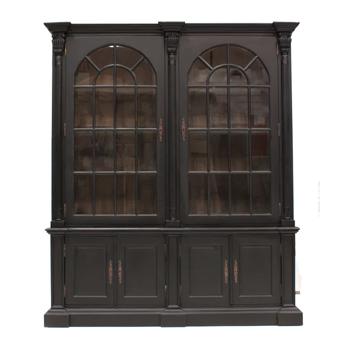 Regal Georgian 2 Door Display Cabinet - Black