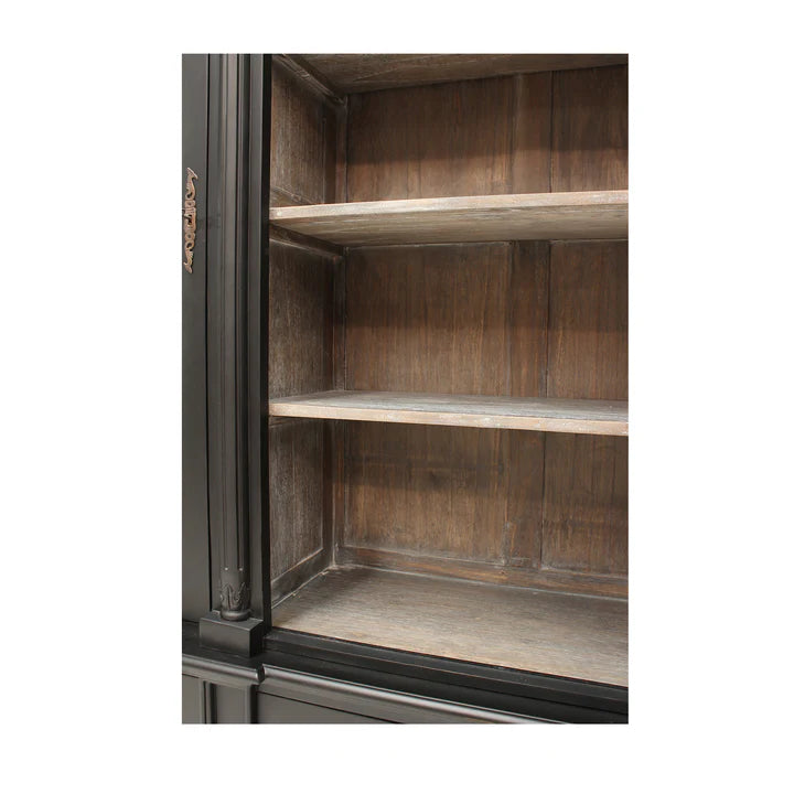 Regal Georgian 2 Door Display Cabinet - Black