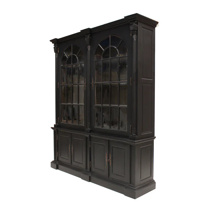 Regal Georgian 2 Door Display Cabinet - Black
