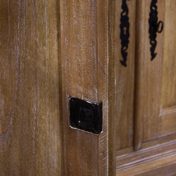 Regal Georgian 2 Door Display Cabinet - Weathered Oak