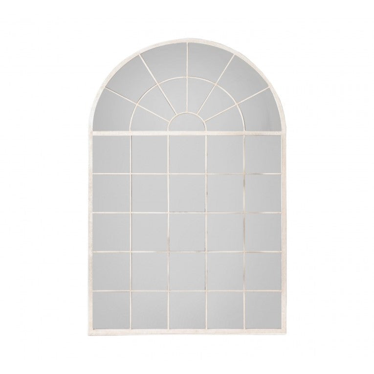 Regal Leaning Metal Framed Mirror White 160cms