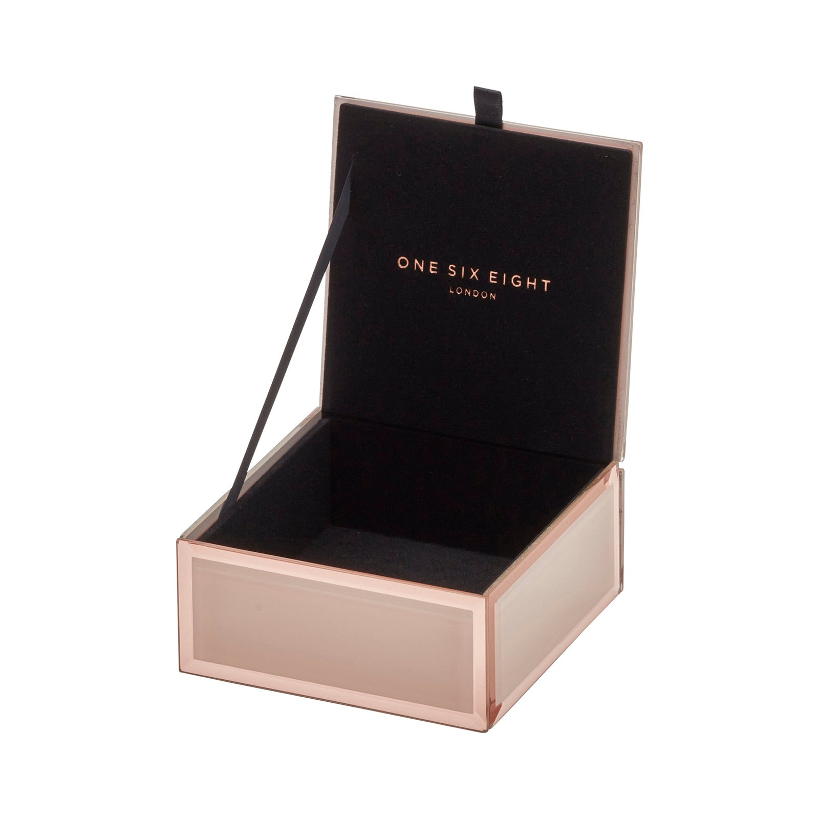 Personalised Regal Velvetia Jewellery Box Small Blush
