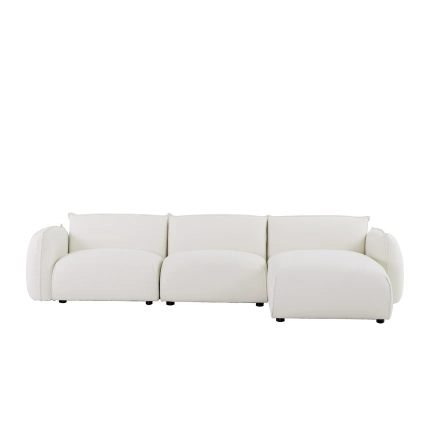 Relax in Style 3-Seater Right Chaise Sofa - Beige