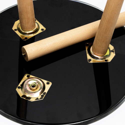 Resin Tranquil Garden Black Side Table - 40x40x51.5cms