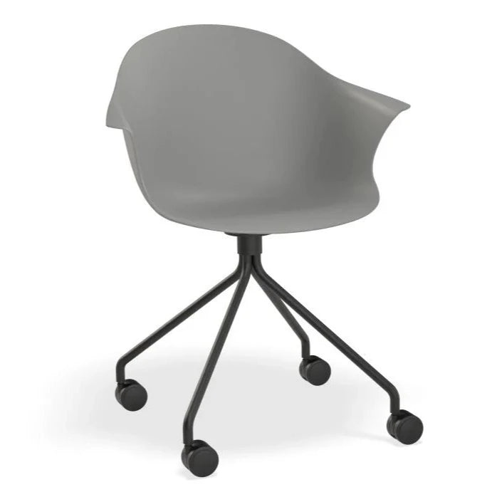 Retreat Grey Pyramid Base with Castors Dining Armchair