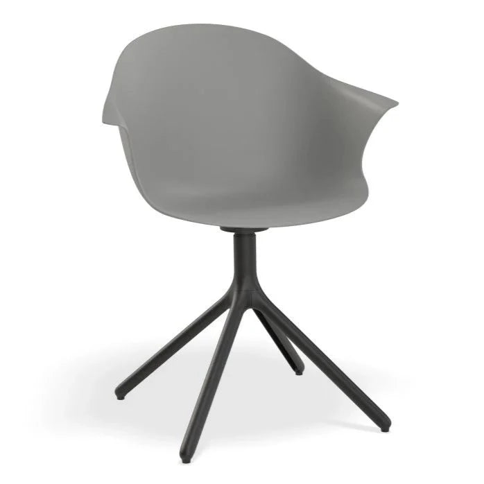 Retreat Grey Seat Swivel Base Dining Armchair