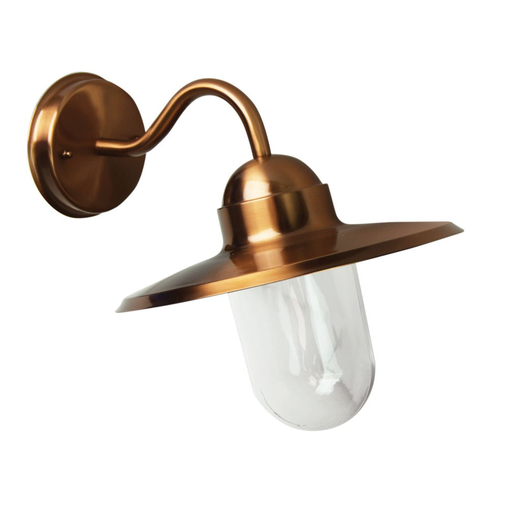 Retro Copper Angled Outdoor Wall Light (Available in 3 Colors)