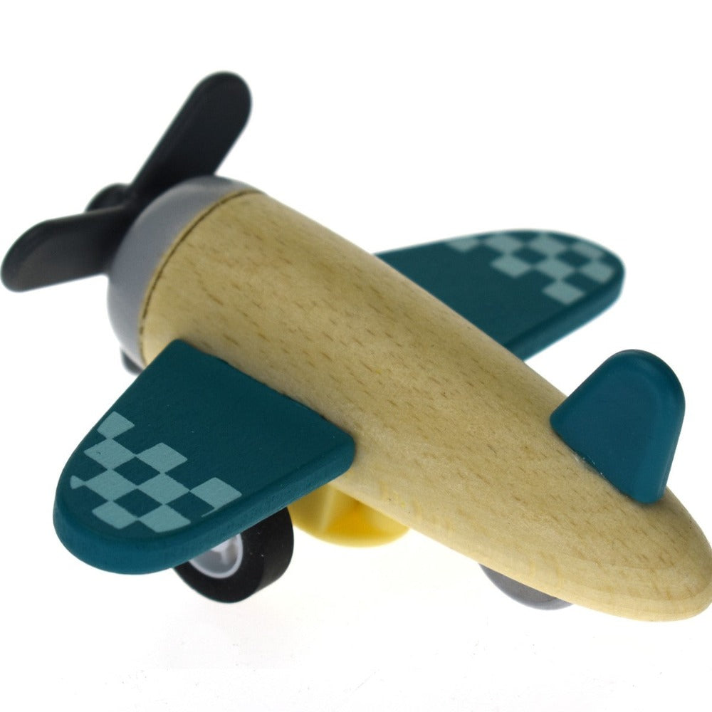 Retro Greenline Racing Plane Pull Toy