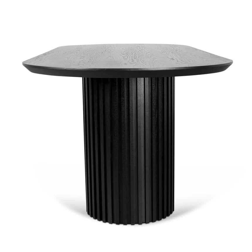 Rich Elegance Walnut Wooden Dining Table - Black - 250cms