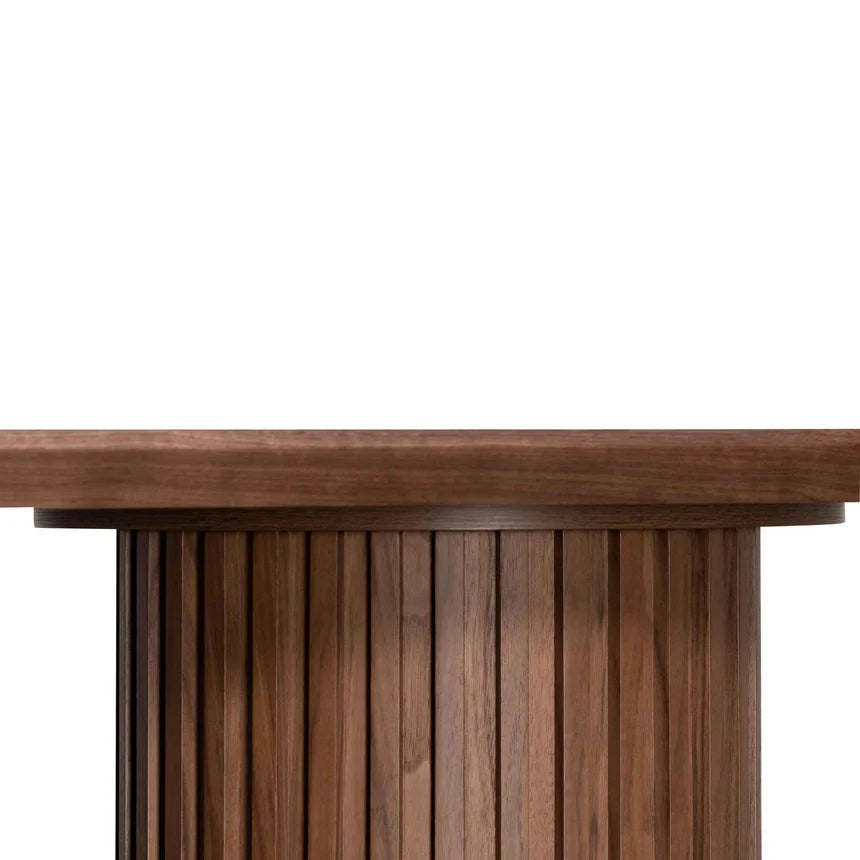 Rich Elegance Walnut Wooden Dining Table - Walnut - 250cms