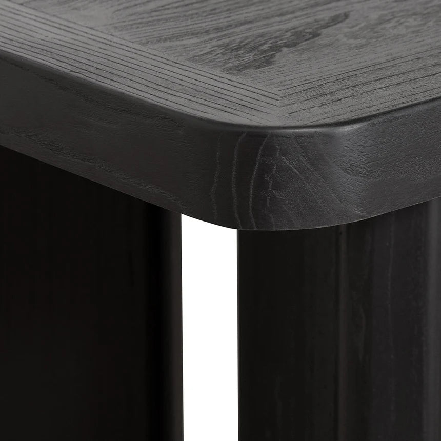 Rich Texture Elm Dining Table 240cms - Black