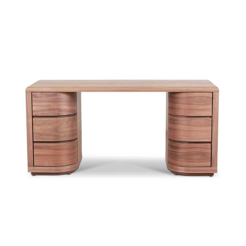 Rich Elegance Walnut Office Desk - 160cms