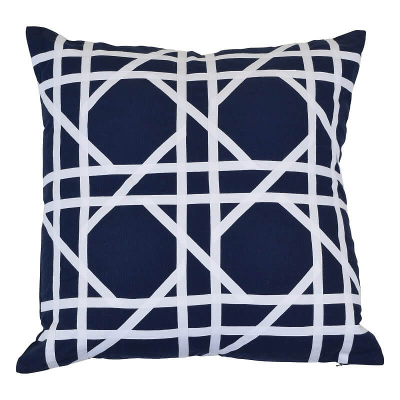 Riviera Poly Linen 50x50cm Square Cushion Cover - Navy