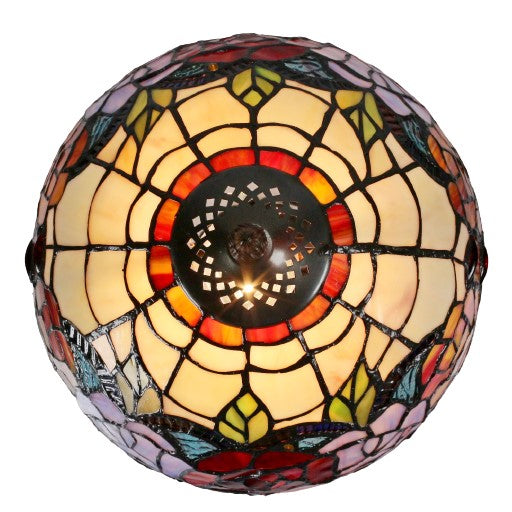 Rose Garden Tiffany Stained Glass Table Lamp (Available in 2 Sizes)