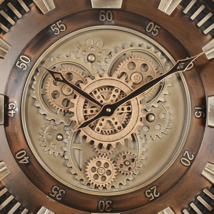 Round Asgard Exposed Gear Movement Wall Clock - 46cms
