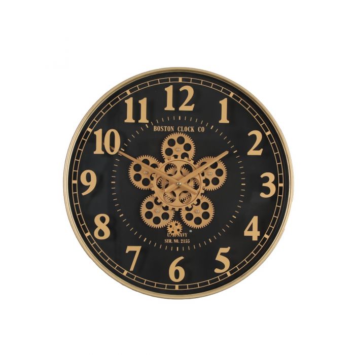 Round Boston US Navy Movement Gear Wall Clock - 50cms