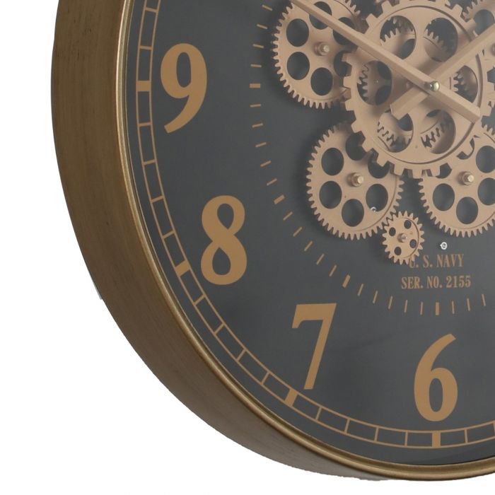 Round Boston US Navy Movement Gear Wall Clock - 50cms